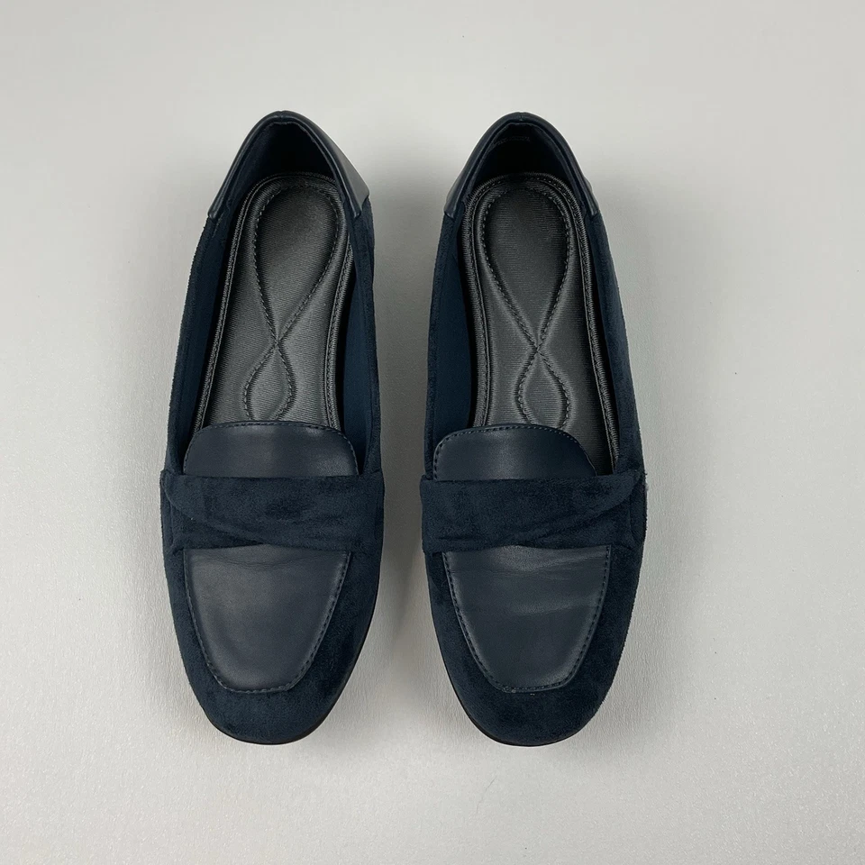 Baretraps Juliya Navy Blue Suede Loafers Comfort Slip On Flats Size 7M - Image 3 of 4