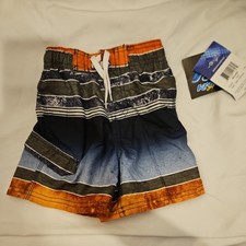 Kanu Surf Boys 4T UPF 50 Beach Swim Trunks Board Shorts Mileage Navy/Orange