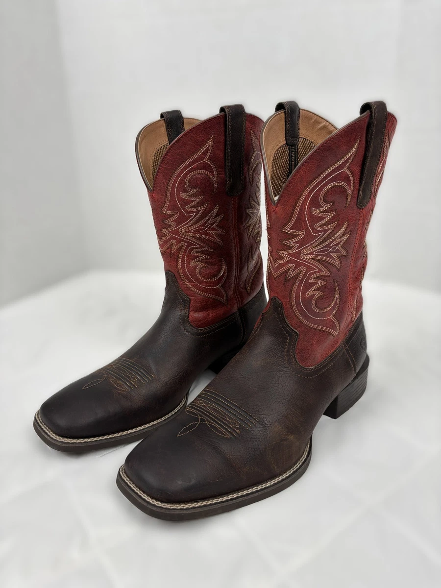 アリアット　アリアト　本革刺繍ウエスタンブーツ　US7B　レッド レザー 赤 Ariat Red Boots for Men for Sale | Shop New & Used Men's Boots | eBay