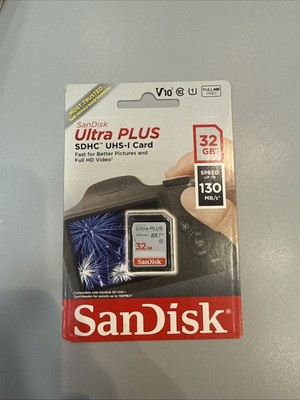 SanDisk - Ultra Plus 32GB SDHC UHS-I Memory Card
