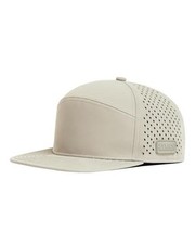 XXL Laser Vented Trucker Hat for Big Heads, Flat Bill Cap Small Beige