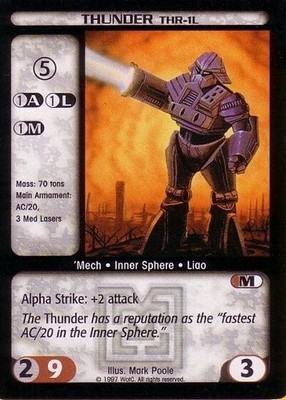 Thunder (THR-1L) - Mercenaries - Battletech CCG