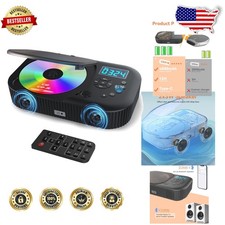 Protable CD Player HIFI Bluetooth Speakers 4000mAh Rechargeable Remote Control