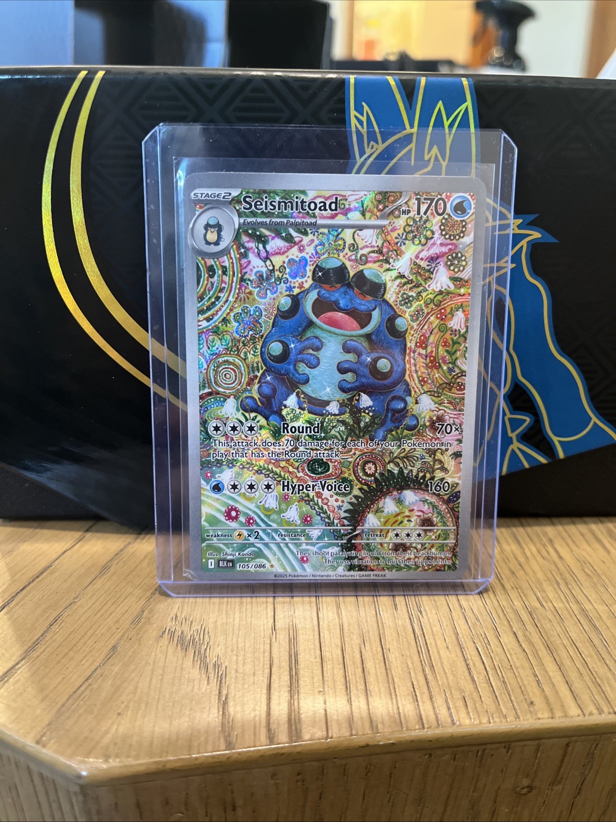 2025 POKEMON BLK EN-BLACK BOLT ILLUSTRATION RARE #105 SEISMITOAD RAW