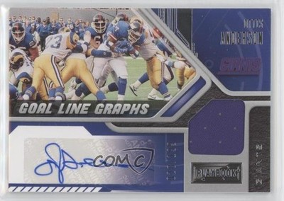 2021 Panini Playbook Goal Line Graphs /199 Ottis Anderson #GLG-OAN Auto 06mc