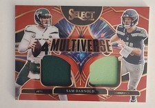 2025 Panini Select - Multiverse Sam Darnold #MVJ-SDD Red Prizm (MEM)