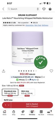 Drunk Elephant Lala Retro Whipped Cream Face Moisturizer