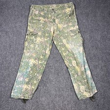VTG Bushlan Cargo Pants Mens Extra Large 38x30 Camo 80s Made in USA