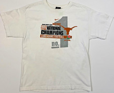2005 Texas Longhorns National Champions Nike T Shirt XL Rose Bowl Football White