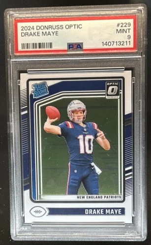 2024 Donruss Optic Drake Maye Rated Rookie #229 Patriots PSA 9