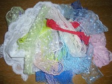 Job Lot  35 feet   10  metres aprox + Vintage & Modern Lace - Mixed Colours new