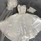 Vintage Barbie 1960’s Wedding Gown Hat Gloves Ivory Satin and Lace
