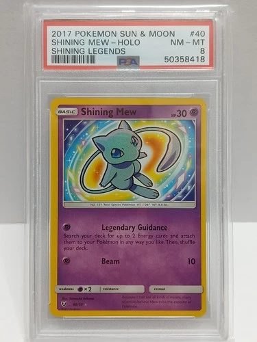 Shining Mew Holo PSA 8 Pokémon Sun And Moon Shining Legends 40/73