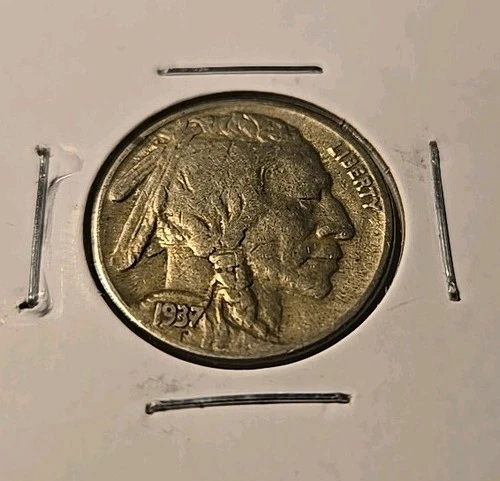 1937-S Buffalo Nickel 5c Fine Details