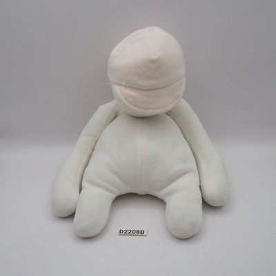 D2208B  Human Fall Flat White 8'' Plush Stuffed Toy Doll Japan