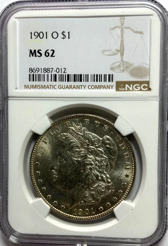 1901 O $1 Morgan Silver One Dollar MS62 New Orleans NGC