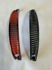 Vintage Banana Comb Hair Clips Lot Of 2- Brown Tortoise Shell Red