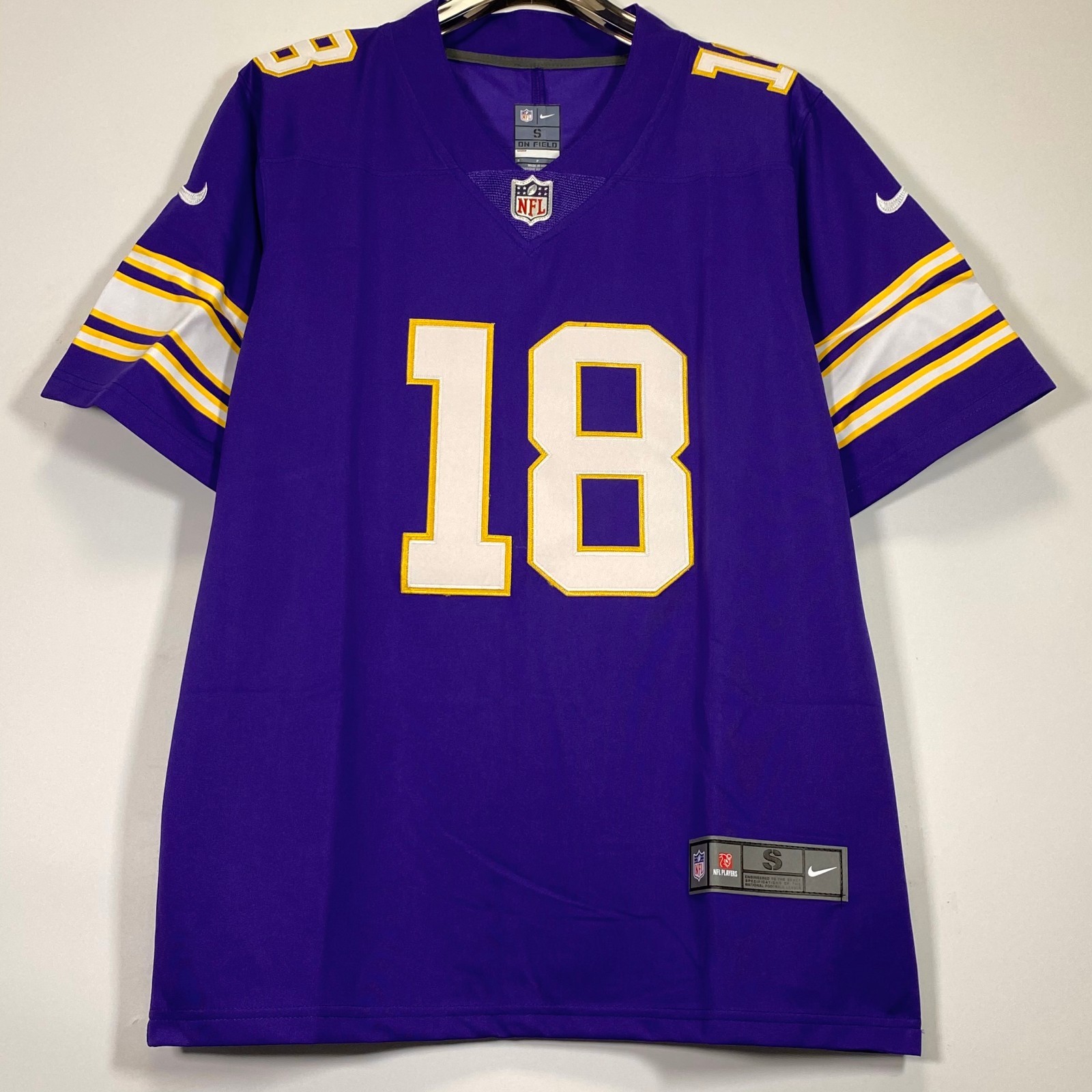 Justin Jefferson #18 Purple Embroidered Jersey, Sizes S-4XL
