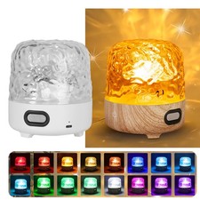 Wireless LED Night Light Ocean Wave Aurora Projector W/ Bluetooth 16 Colors