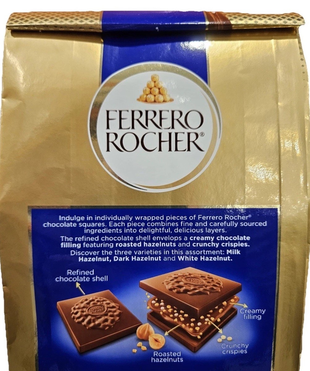 Ferrero Rocher Assorted Chocolate Squares, Hazelnut Crunchy