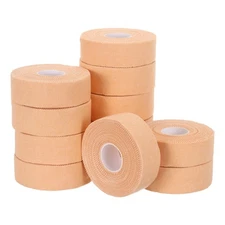 Athletic Sports Tape, Athletic Tape Easy Tear 1 in x 45 Ft, 12 Rolls, Ecru