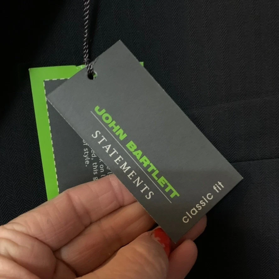 Casaco esportivo John Bartlett Statements masculino ajuste clássico azul marinho blazer 44S NOVO Preppy - Imagem 3 de 4