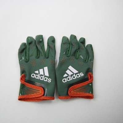 Miami Hurricanes adidas adizero Gloves - Receiver Men's New with Tags 4XL