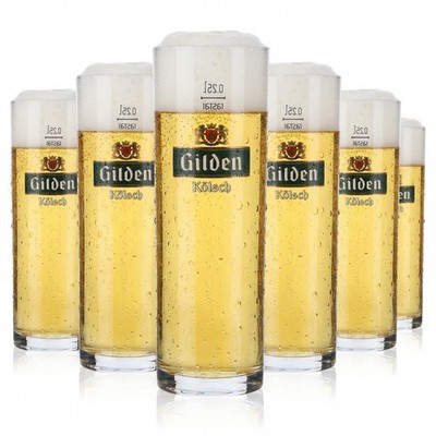 12x Gilden Kölsch Bier Glas 0,25l Becher/Stange Biergläser Kölschgläser