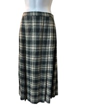 Pendleton 100 Virgin Wool Plaid A-Line Skirt Made in USA Cottagecore Sz 10