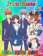 Fruits Ba.s@ket Coloring Book Cute Character for Fan Men Teen Women Kid: Colorin