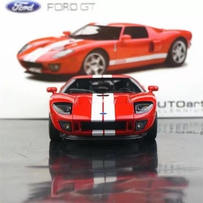 SUPER RARE* Autoart 1/18 Ford GT Red with White Stripes 2004 | eBay