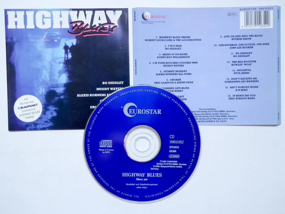 VARIOUS highway blues VG/VG (CD Album, Blues, Eurostar) - Bild 1 von 1