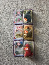 TY McDonald's Teenie Beanies - DINOSAUR TRIO Set of 3 2000 - In Packages