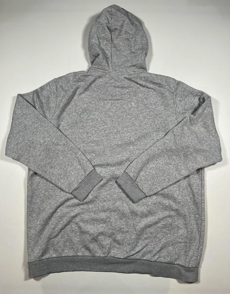 Adidas Sudadera con Capucha Para Hombres 2XL Gris Pullover Sudadera Grande Logo Polar Atlético Foto 2 de 4