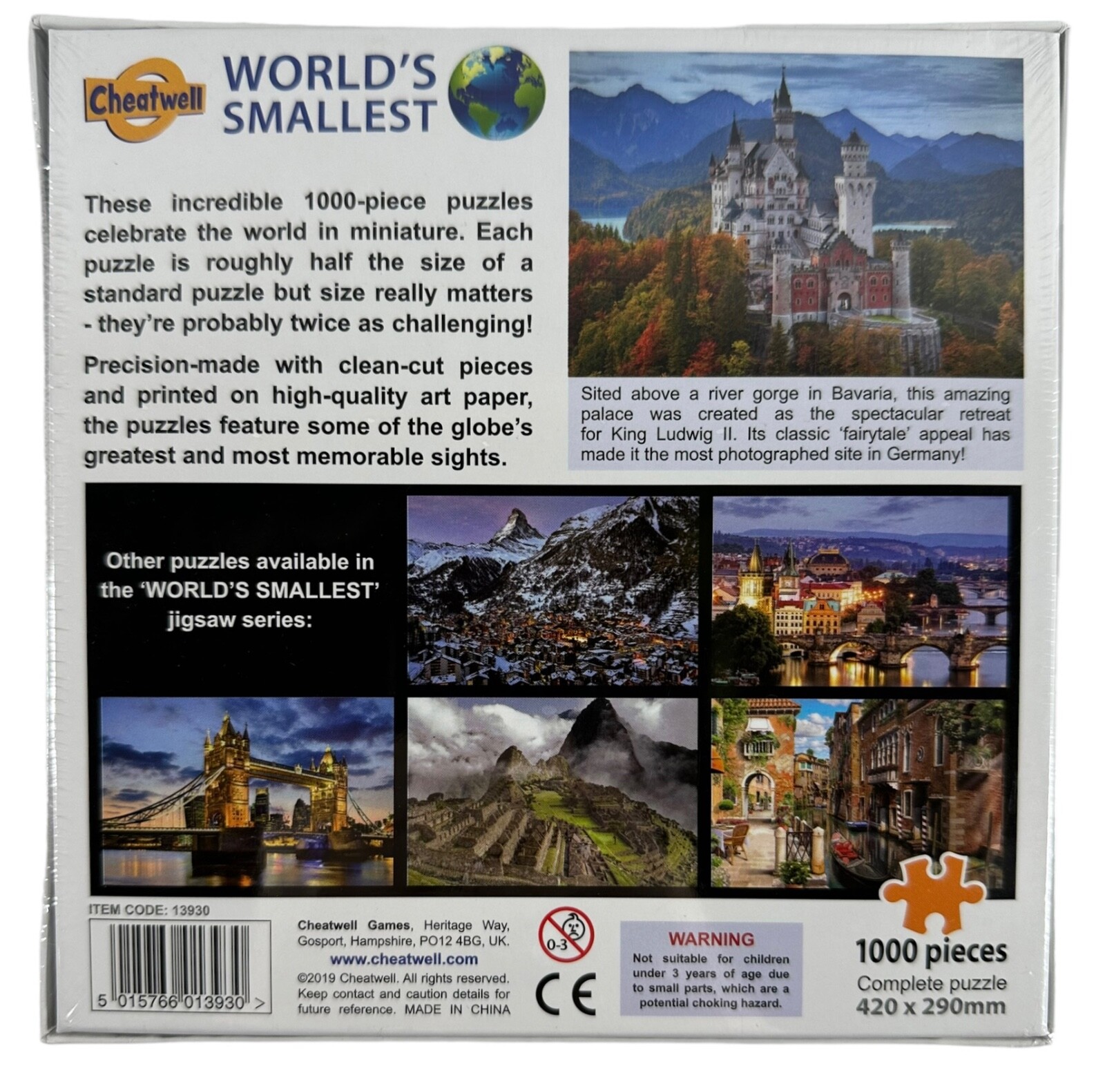 World's Smallest Jigsaw 1000 Piece Puzzle 'NEUSCHWANSTEIN CASTLE' by Cheatwell 5015766013930 eBay
