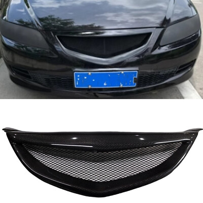 Carbon Fiber Front Bumper Grille Grill Fit For Mazda 6 2003-2005