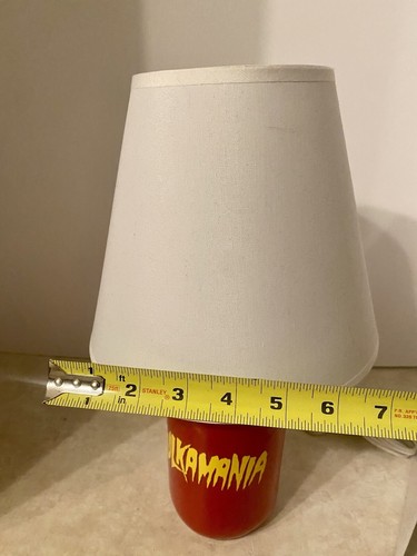 SELTENE Hulkamania Hulk Hogan WWE WWF Wrestling rot/gelb Einmaurerglas Tischlampe - Bild 13 von 13