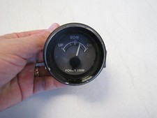 VINTAGE POWER TRIM GAUGE GREY FACE BLACK BEZEL 479 / ONDY7 12 VOLT MARINE BOAT