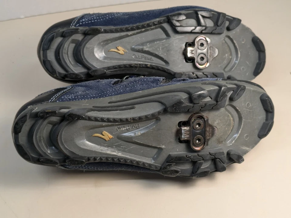 Zapatos de Ciclismo Especializados Body Geometry Mujer EE. UU. Talla 5 UE Talla 38 Azul Gamuza Foto 2 de 4