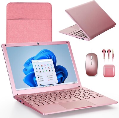 10'' Laptop Windows 11 Notebook 8GB+128GB Intel Celeron Quad-Core Prozessoren