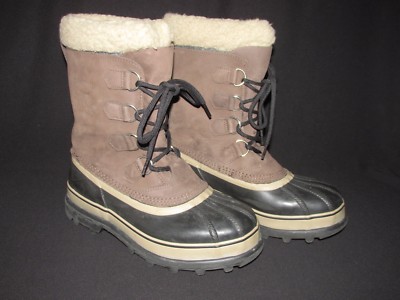 Sorel Caribou Taupe Leather Felt Lined Waterproof Snow Winter