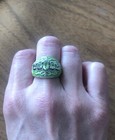 Vibrant Green Peridot Gemstone & Enamel Sterling Silver 925 Ring — photo 9