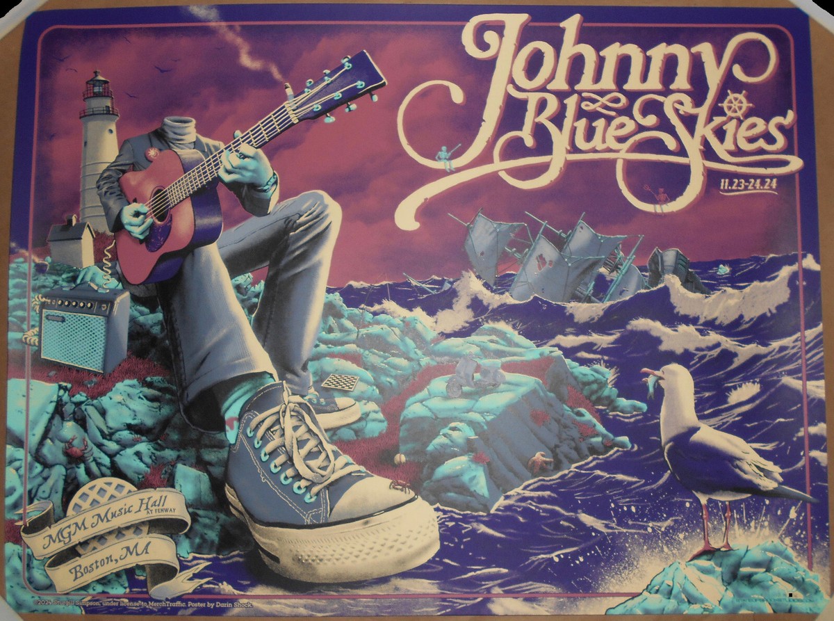 Johnny Blue Skies Sturgill Simpson Boston Poster Darin Shock