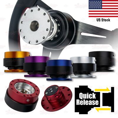 Quick Detach Hub Adapter Snap Off Boss Kit Push-Pin 6 Hole Steering Wheel Racing