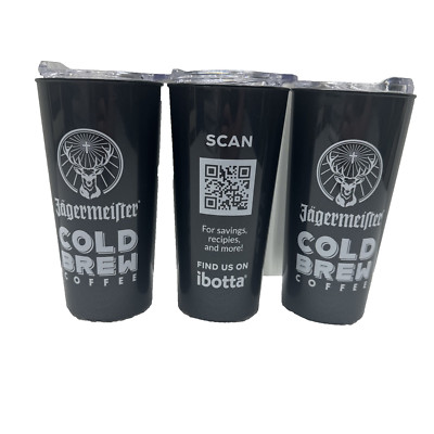 Jagermeister Cold Brew (Retired) Plastic Tumbler Lid Stag Logo Lot (3)