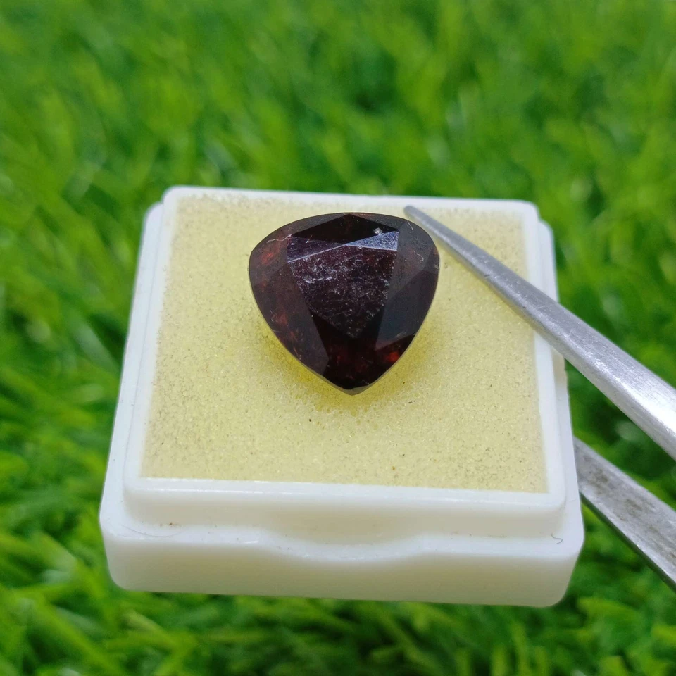 10.4 Carats Trillion Shape Fine Step Cut Red Color Natural Pyrope Garnet - Image 3 of 4