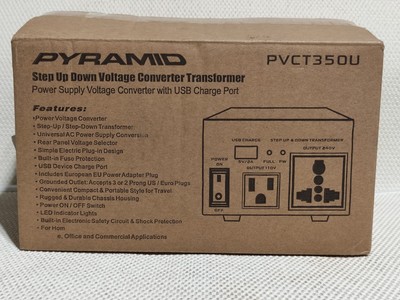 Pyramid PVCT350U Step Up & Down 350W Voltage Converter Transformer EUC USB