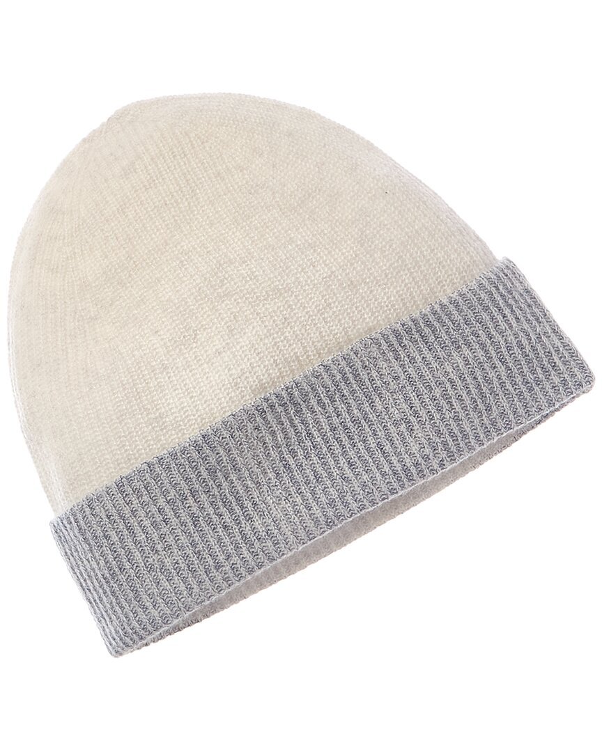 Женская кашемировая шапочка Brodie из кашемира с люрексом и отложным воротником серого цвета 4790₽