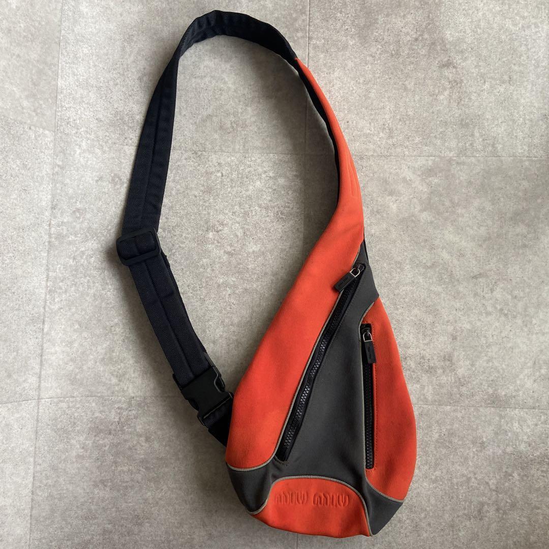 Authentic Miu Miu shoulder bag crossbody orange y2k archive 