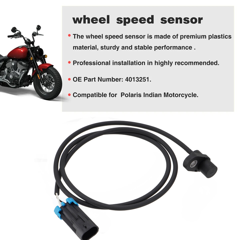 ALTBET Motorcycle Front Wheel ABS Speed Sensor – Compatible With Polaris, Indian & Victory Cross Country Models, Replaces Part #4013251